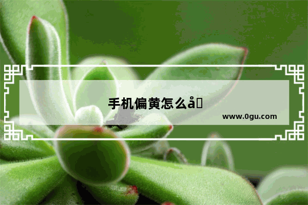 手机偏黄怎么变白