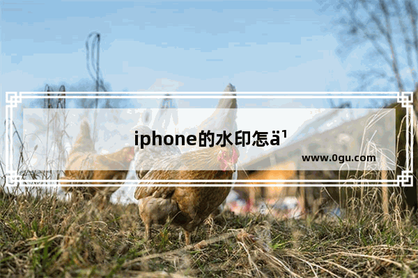iphone的水印怎么弄的