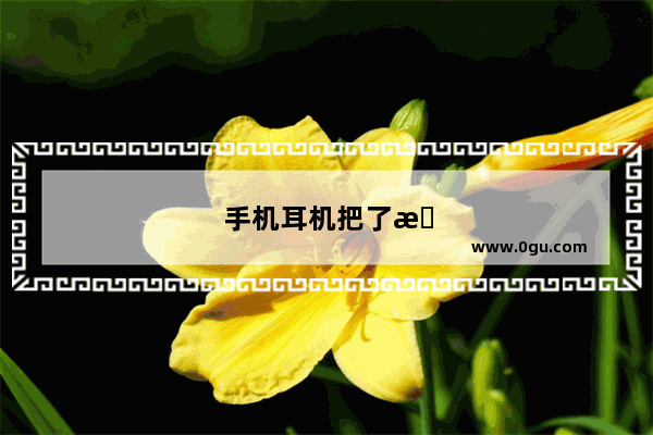 手机耳机把了怎么还出现耳机标志