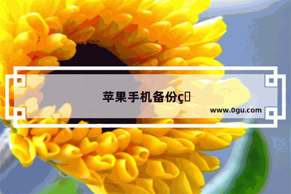 苹果手机备份短信的软件