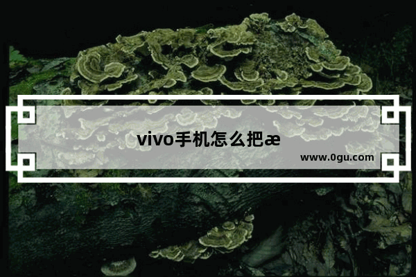 vivo手机怎么把手机后壳打开呀