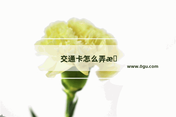 交通卡怎么弄手机上