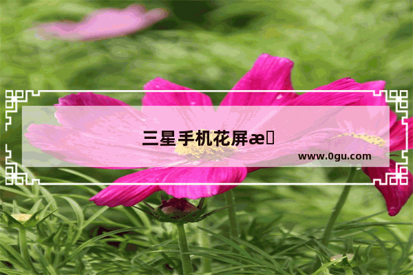 三星手机花屏怎么办