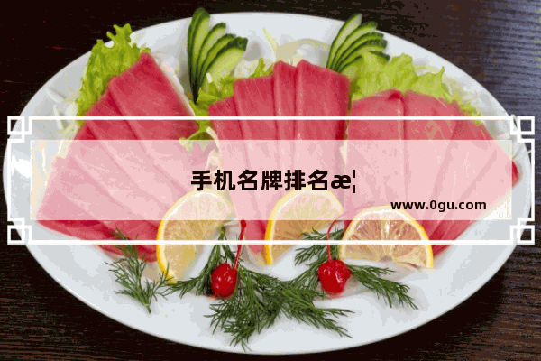 手机名牌排名榜