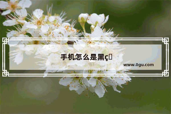 手机怎么是黑白色的怎么调成彩色