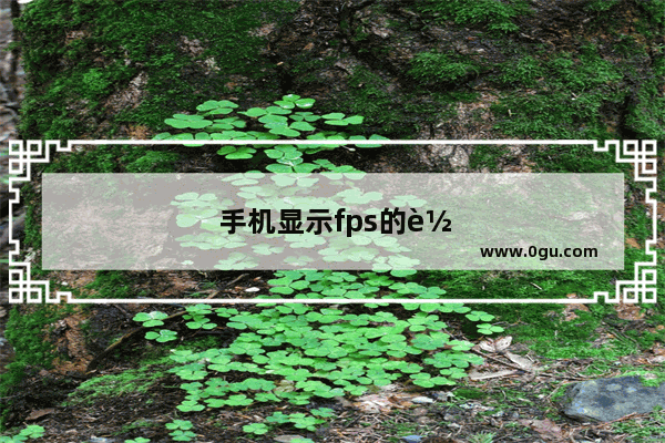 手机显示fps的软件