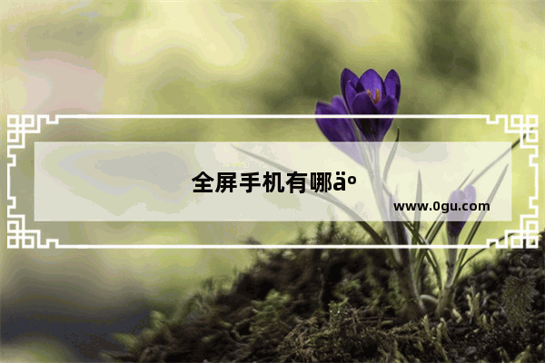 全屏手机有哪些