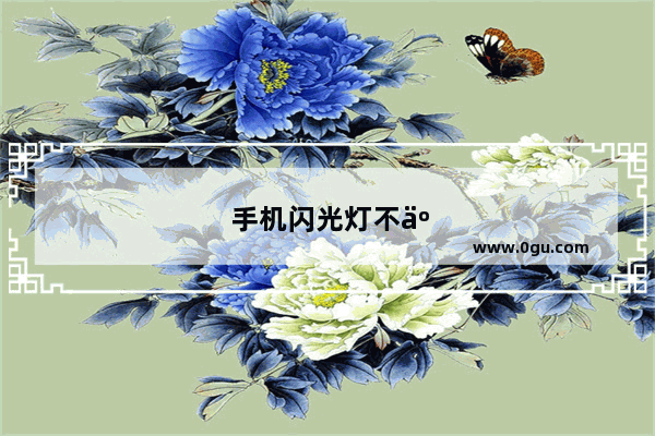 手机闪光灯不亮了怎么回事