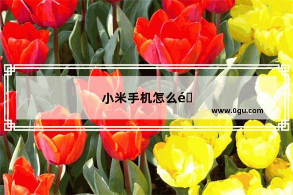小米手机怎么静音了还震动