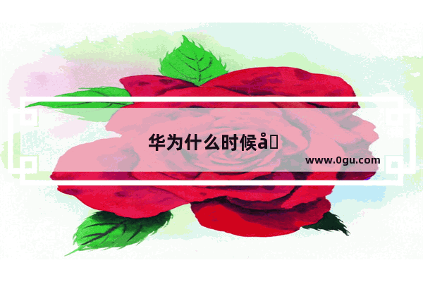 华为什么时候出新款5g手机