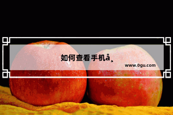 如何查看手机帧率