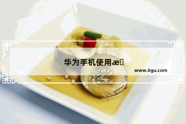 华为手机使用技巧