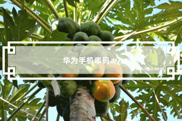 华为手机串码激活是真的吗