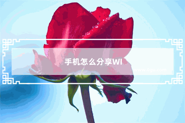 手机怎么分享WIFI密码