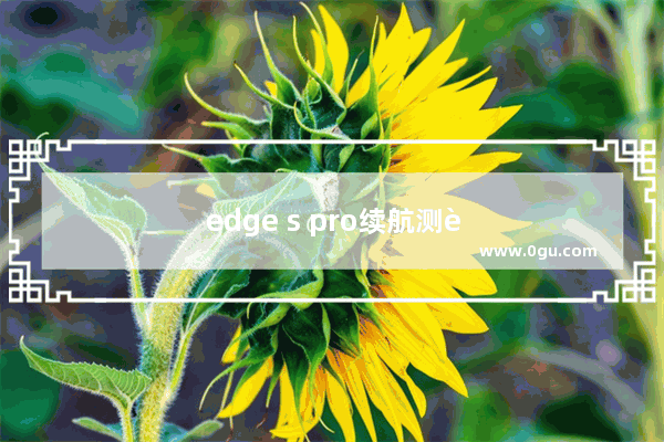 edge s pro续航测评
