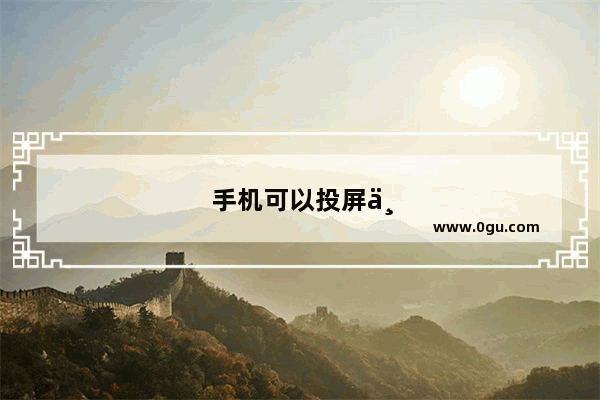 手机可以投屏不能镜像是什么原因