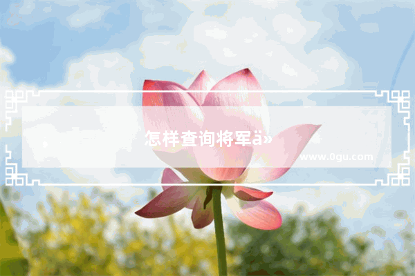 怎样查询将军令绑定记录