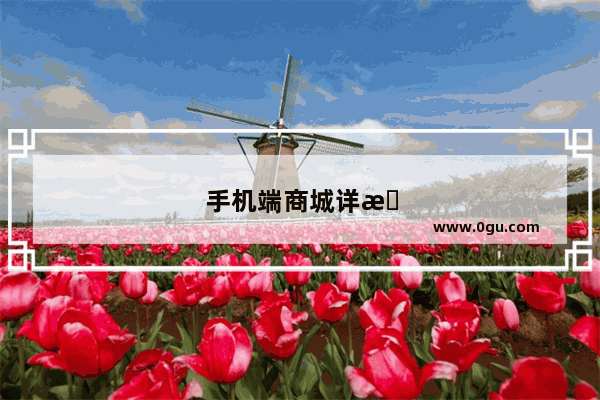手机端商城详情页html