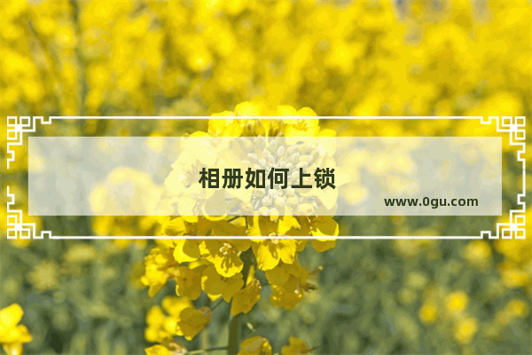 相册如何上锁