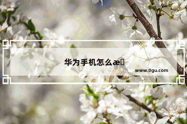 华为手机怎么改字体