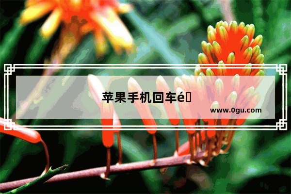 苹果手机回车键在哪里