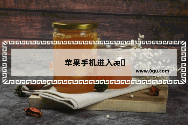 苹果手机进入恢复模式怎么变为正常模式