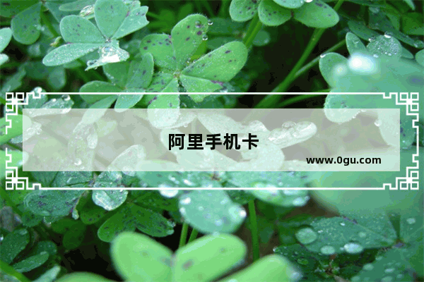 阿里手机卡