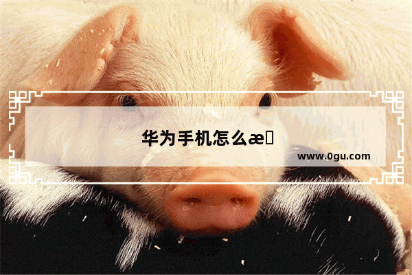 华为手机怎么打开热点