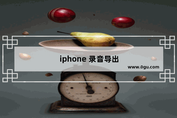 iphone 录音导出