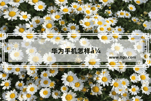华为手机怎样开机显示天气