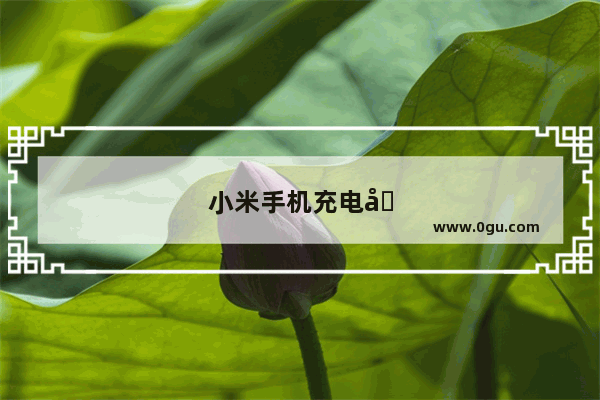 小米手机充电图标怎么设置