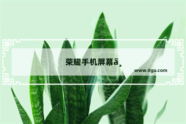 荣耀手机屏幕不亮怎么回事