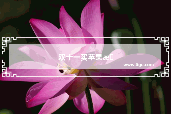双十一买苹果手机可以分期免息吗