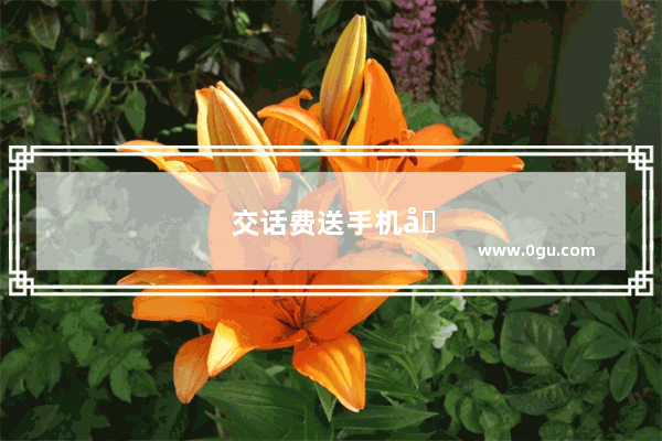 交话费送手机可靠么