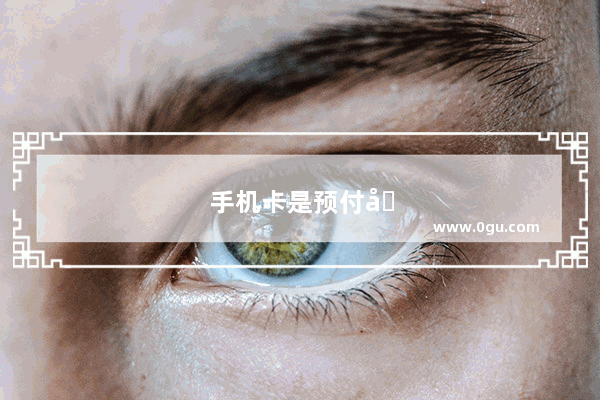 手机卡是预付卡吗