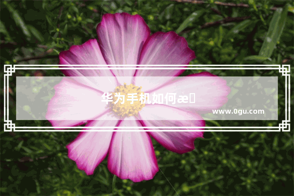 华为手机如何手动拍夜景