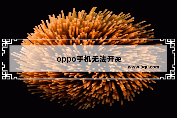 oppo手机无法开机了怎么办