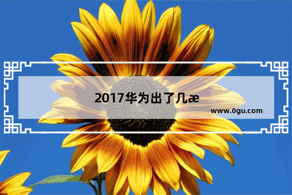 2017华为出了几款手机
