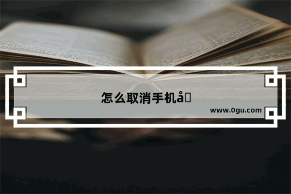 怎么取消手机副号