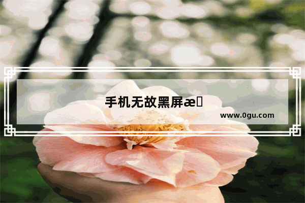 手机无故黑屏怎么回事