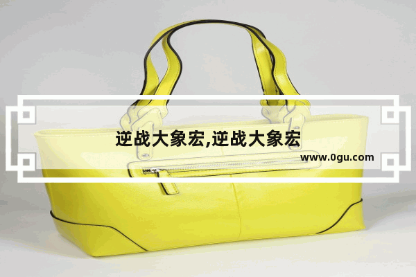 逆战大象宏,逆战大象宏