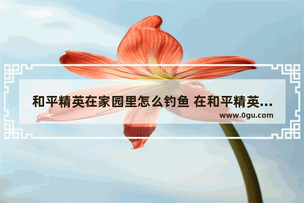 和平精英在家园里怎么钓鱼 在和平精英里面怎