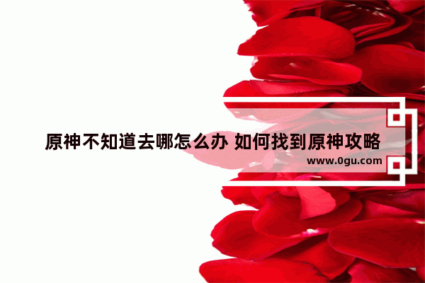 原神不知道去哪怎么办 如何找到原神攻略