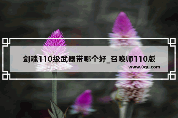 剑魂110级武器带哪个好_召唤师110版本武器选哪个大天域