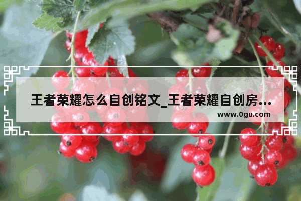 王者荣耀怎么自创铭文_王者荣耀自创房两人玩法