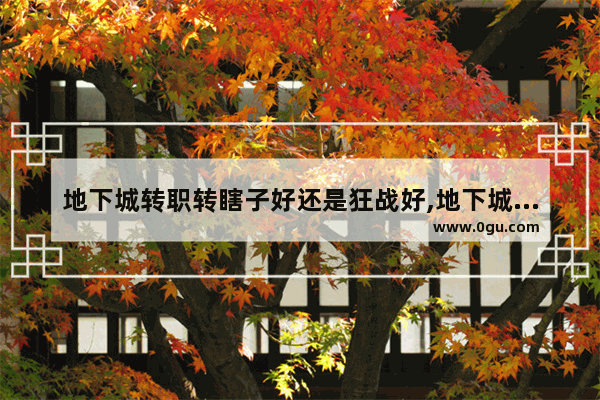 地下城转职转瞎子好还是狂战好,地下城与勇士红眼和修罗