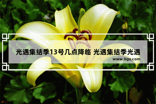 光遇集结季13号几点降临 光遇集结季光遇位置
