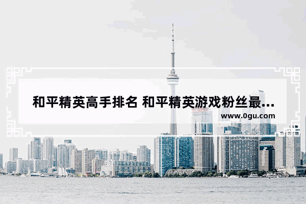 和平精英高手排名 和平精英游戏粉丝最多的