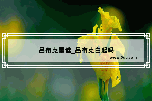 吕布克星谁_吕布克白起吗