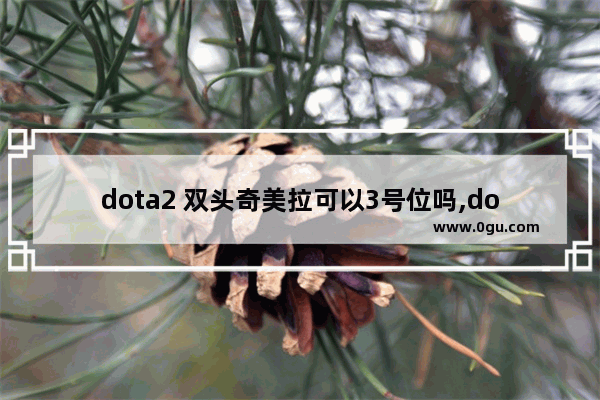 dota2 双头奇美拉可以3号位吗,dota2双头狗